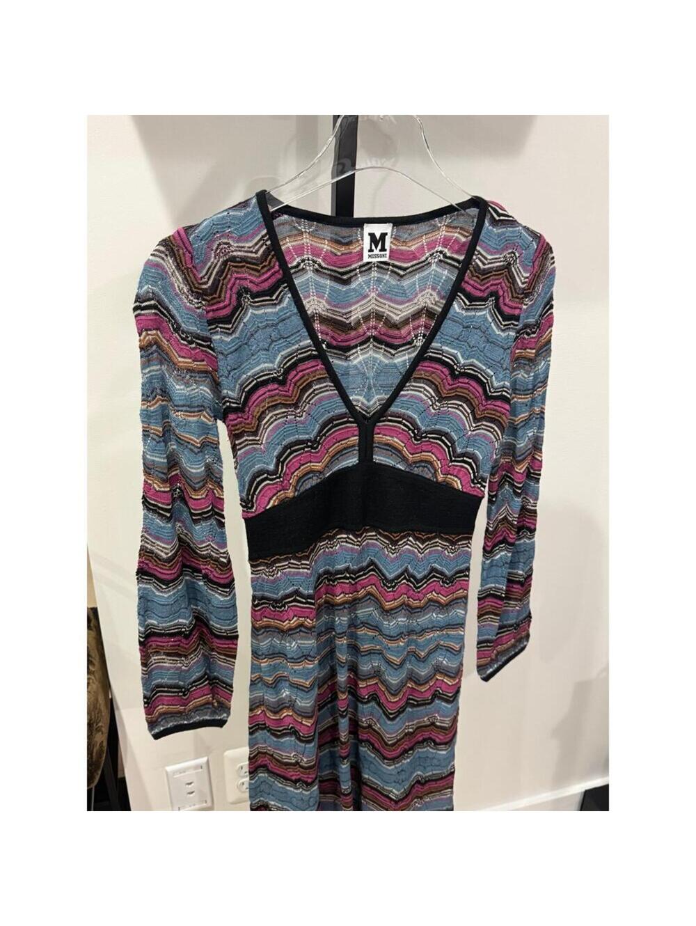 MISSONI - Metallic Dress/Cover Up, Purple/Multi US 4